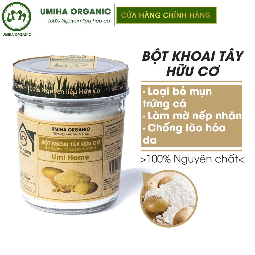 Bột Khoai Tây đắp mặt hữu cơ UMIHA nguyên chất | Potato Flour 100% Organic 125g