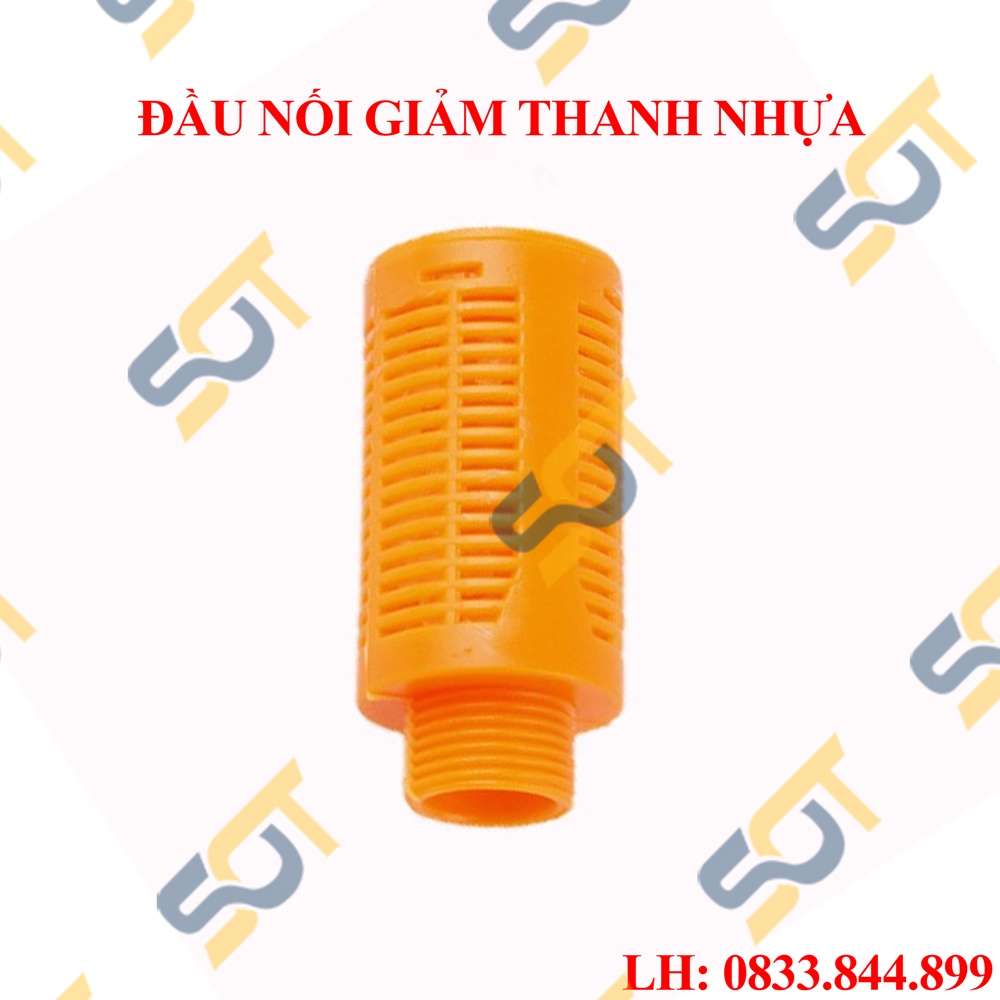 Đầu giảm thanh khí nén NHỰA nối ren dân dụng