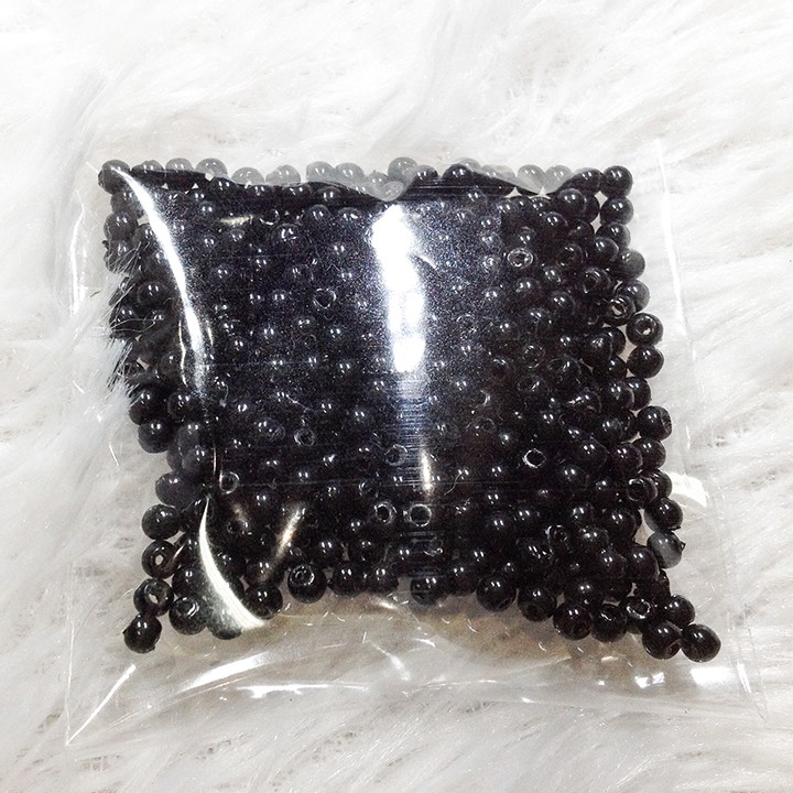 400 hạt cườm nhựa tròn size 3mm nhiều màu hạt xỏ vòng dễ thương