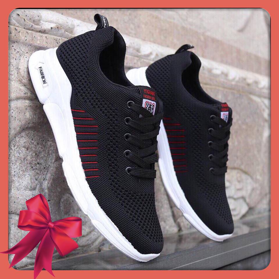 Giày nam thể thao - Đen đế trắng - đế êm - thoáng khí | BigBuy360 - bigbuy360.vn