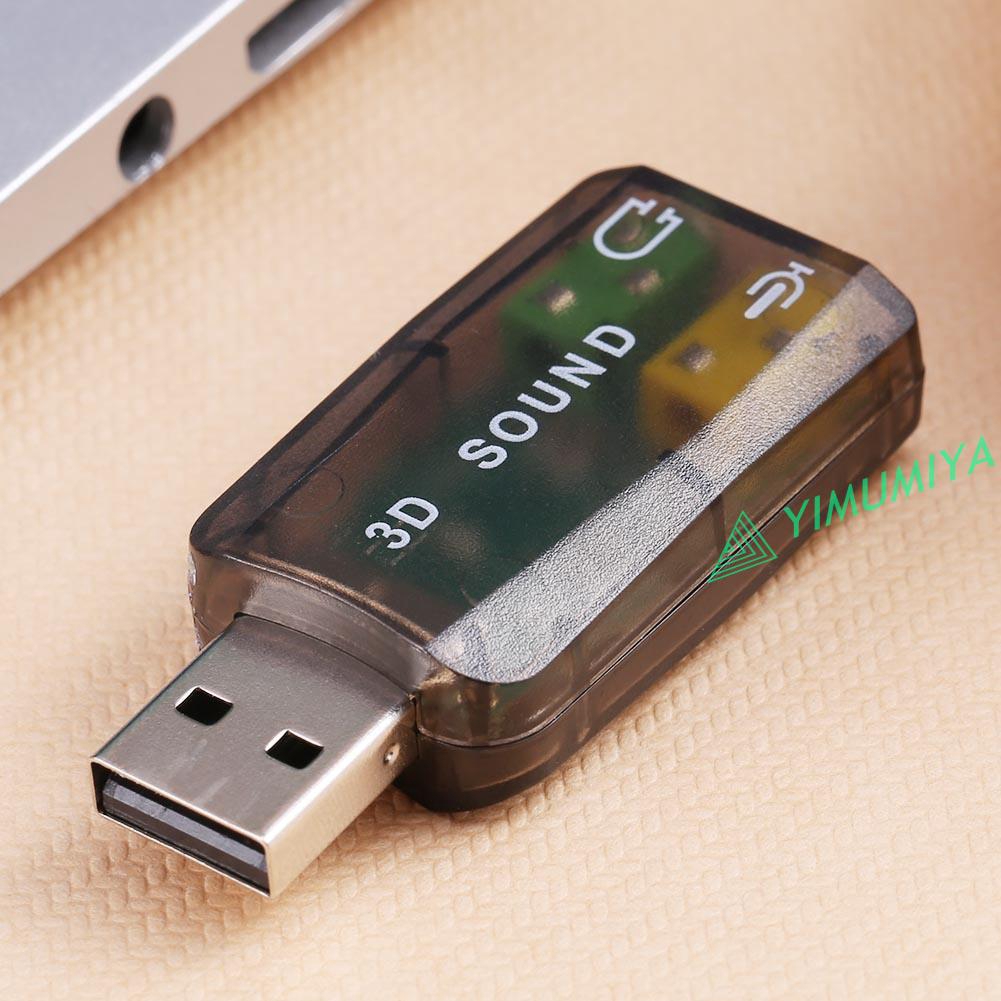 Card âm thanh chuyển đổi đầu USB 5.1 CH 3D cho máy tính laptop