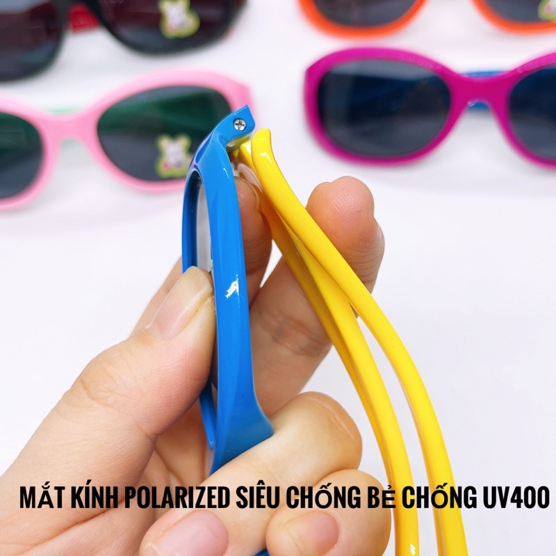 Kính râm thời trang gọng dẻo siêu chống bẻ mắt polarized cao cấp cho bé - Kính mát chống tia UV400 cho bé trai và bé gái