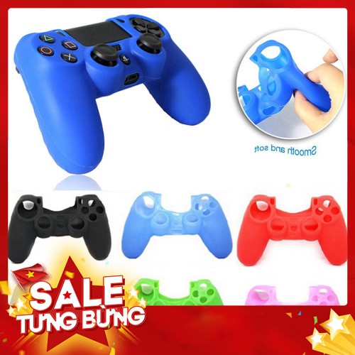 Vỏ bọc silicon đơn giản bảo vệ cho máy tay cầm điều khiển chơi game Playstation 4 Pro PS4 Slim - Hàng nhập khẩu