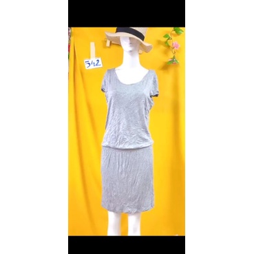 đầm Thun xám size M/L. S542