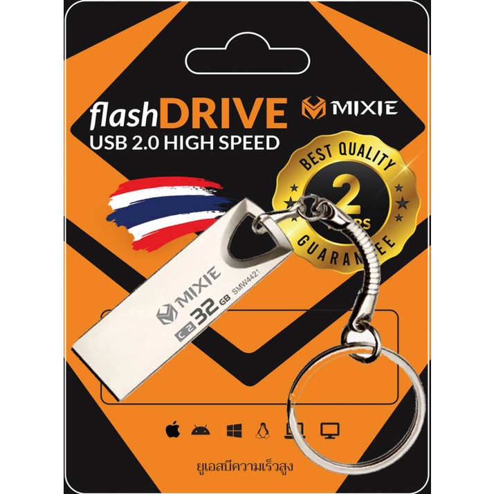 USB 2.0 MIXIE C2 DUNG LƯỢNG 32GB - KIM LOẠI, CÓ DÂY ĐEO, THỜI TRANG - Viễn Thông Đức Trí