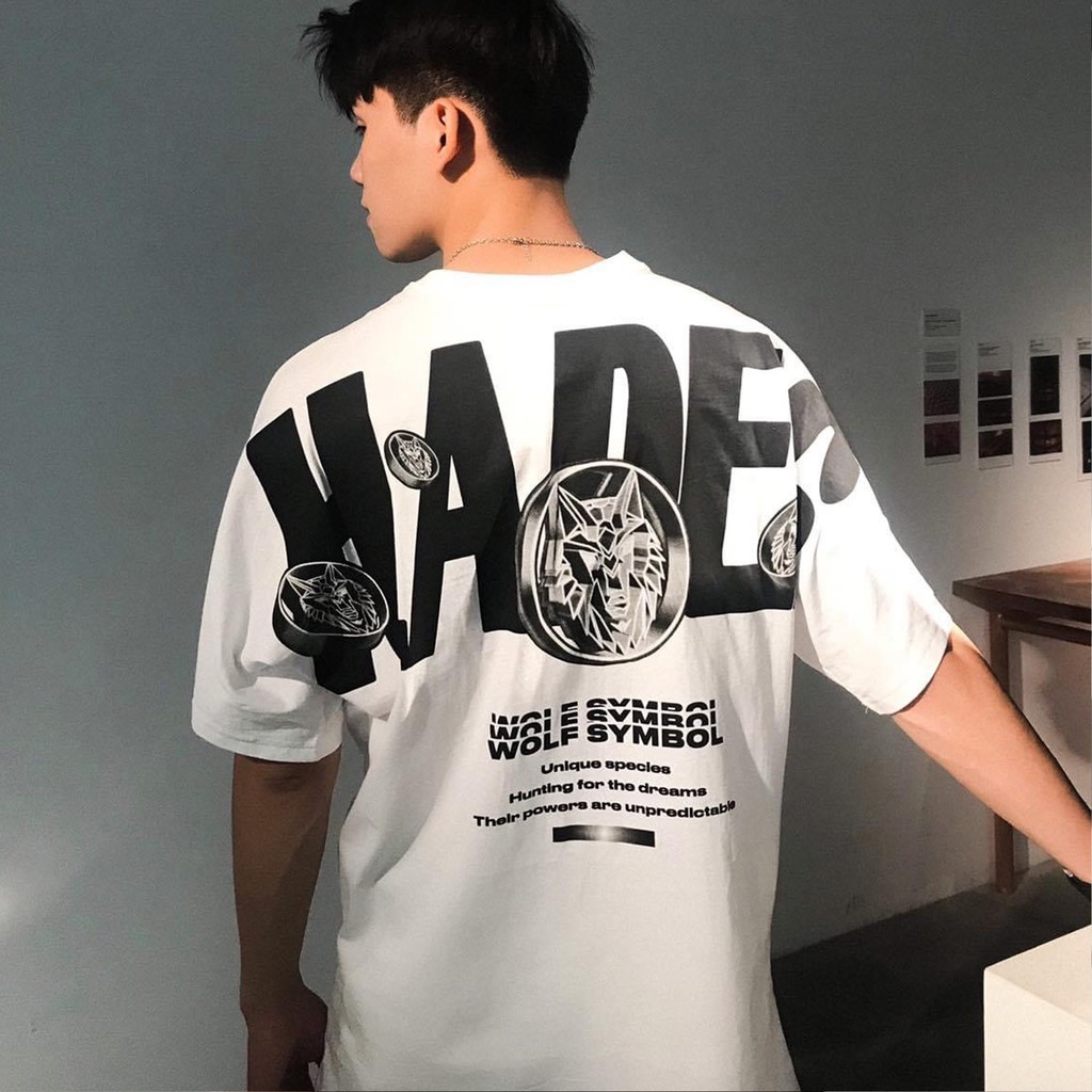 Áo Thun in hình thời trang unisex phong cách oversize HADES WOLF Tee phông cotton co giãn cặp đôi nam nữ tay lỡ mùa hè