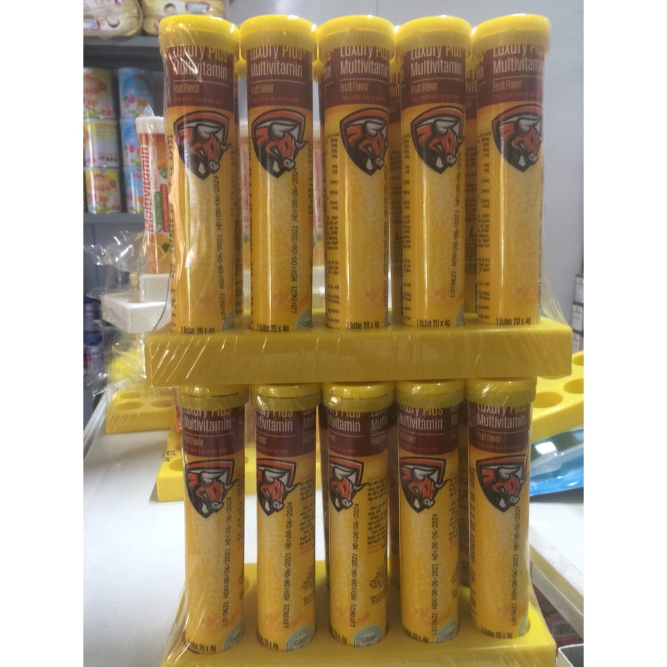 C sủi Luxury Plus Multivitamin  cam + tăng lực