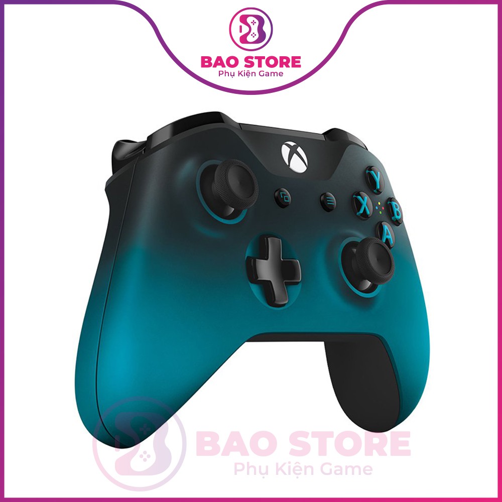 Tay cầm XBOX ONE S Chính Hãng Màu OCEAN SHADOW nguyên seal, không dây,tích hợp Jack 3.5mm