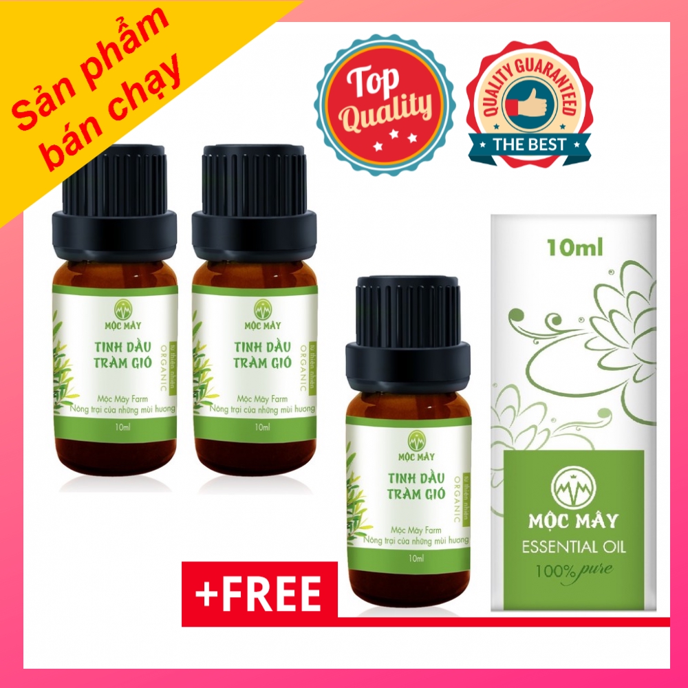 Combo 2 tinh dầu tràm Mộc Mây 10ml - Tặng 1 tinh dầu Tràm Mộc Mây 10ml, chất lượng vượt trội