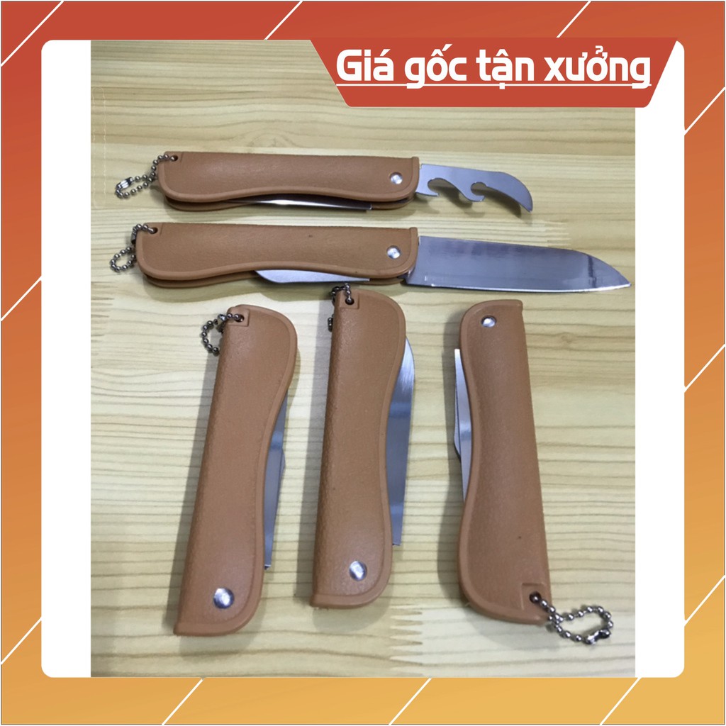 Dao xếp nâu 2 in 1 có đồ khui 20cm