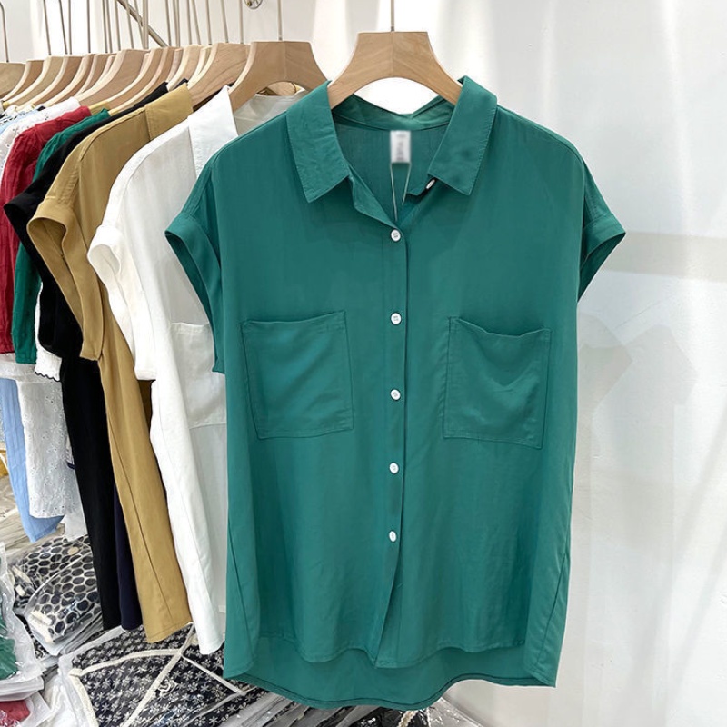 Áo nữ BH cổ polo màu trơn không tay thời trang phong cách