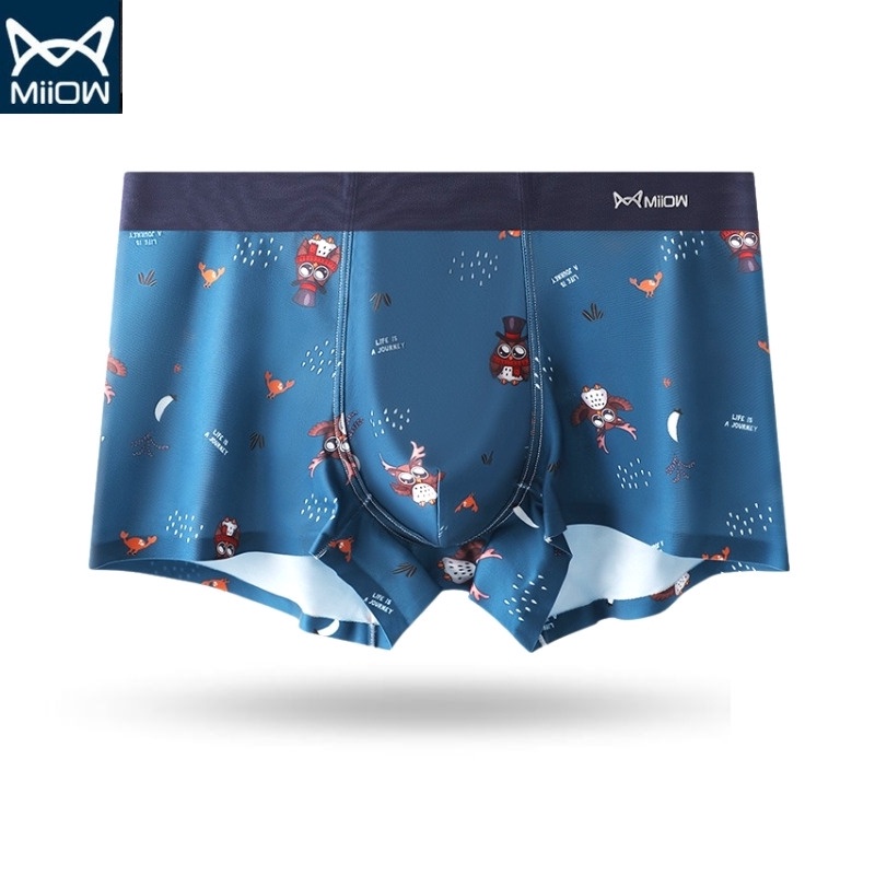 Hộp 3 chiếc quần sịp nam Miiow chính hãng thun lạnh, cotton boxer kháng mùi kháng khuẩn boxer chun đúc Nidoshop - Hàng m