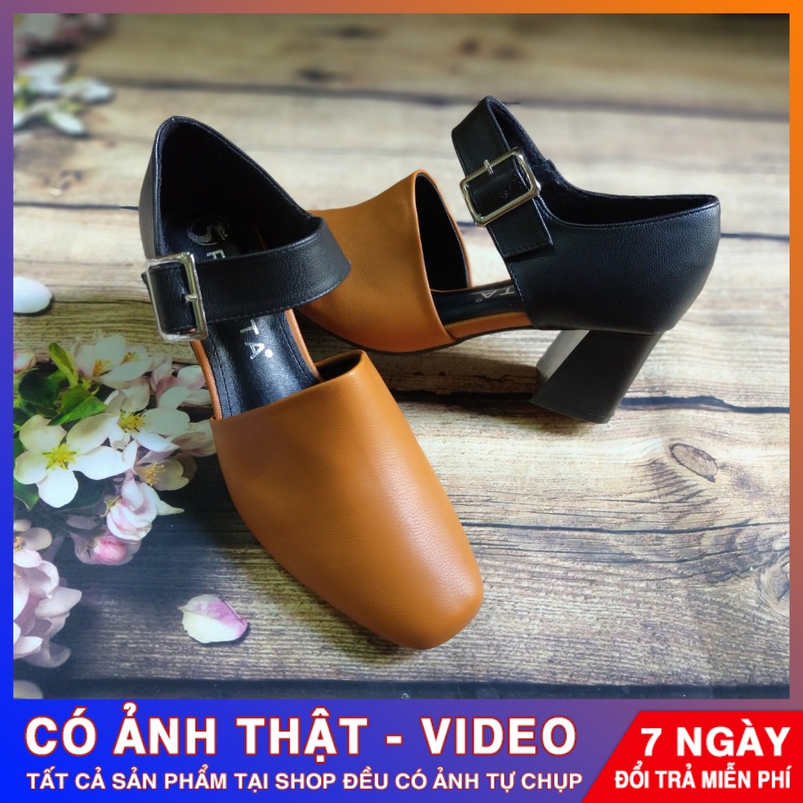 [ẢNH THẬT - FREE SHIP] Giày BOOT nữ cao cấp ROSATA RO224 đế vuông cao 6p - HÀNG VIỆT NAM - BKSTORE