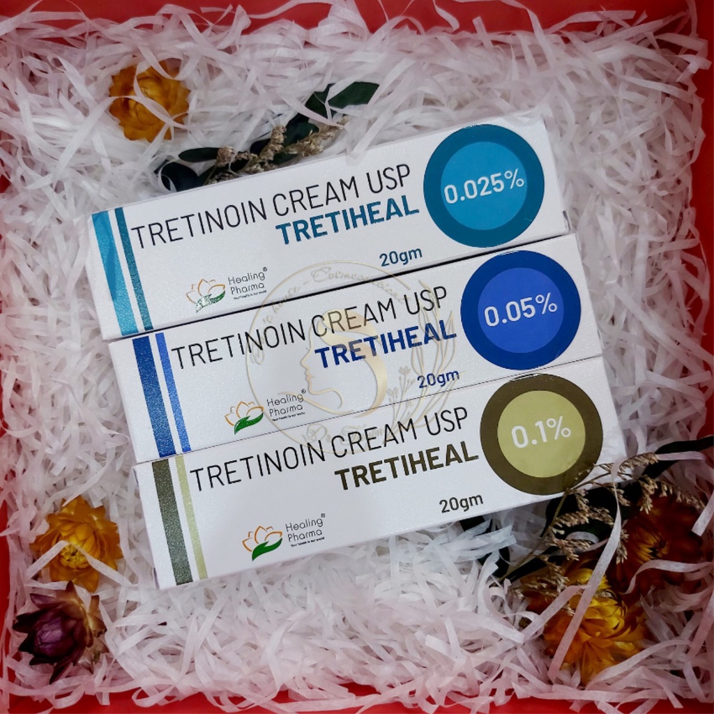 Tretiheal - Tretiheal USP Cream 0.025/0.05/0.1% Kem hỗ trợ giảm và ngăn ngừa mụn, trẻ hóa da, thu nhỏ lỗ chân lông 20g