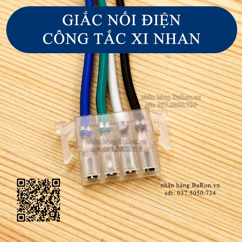 Giắc đèn, còi, xi nhan, cos pha xe máy