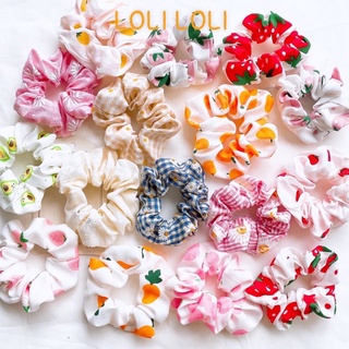 Scrunchies cột tóc voan kính, trái cây, galaxy phong cách Hàn Quốc. ảnh thật shop chụp