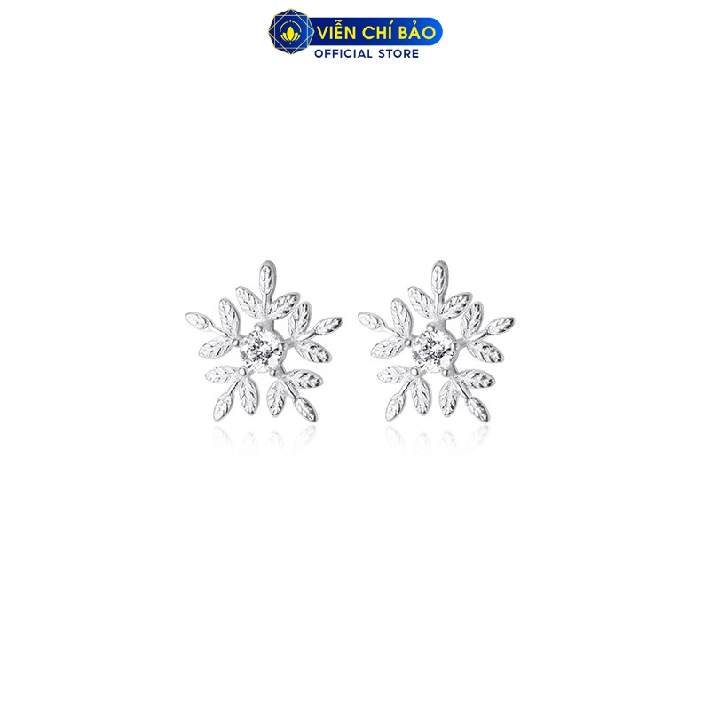 Bông tai bạc nữ Snow chất liệu bạc 925 thời trang phụ kiện trang sức nữ Viễn Chí Bảo B400254