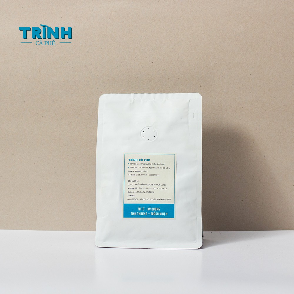 Cà phê bột nguyên chất Culi Robusta Arabica 250gr rang mộc vị truyền thống đậm đà thơm nồng, cafe pha phin từ Trình cà