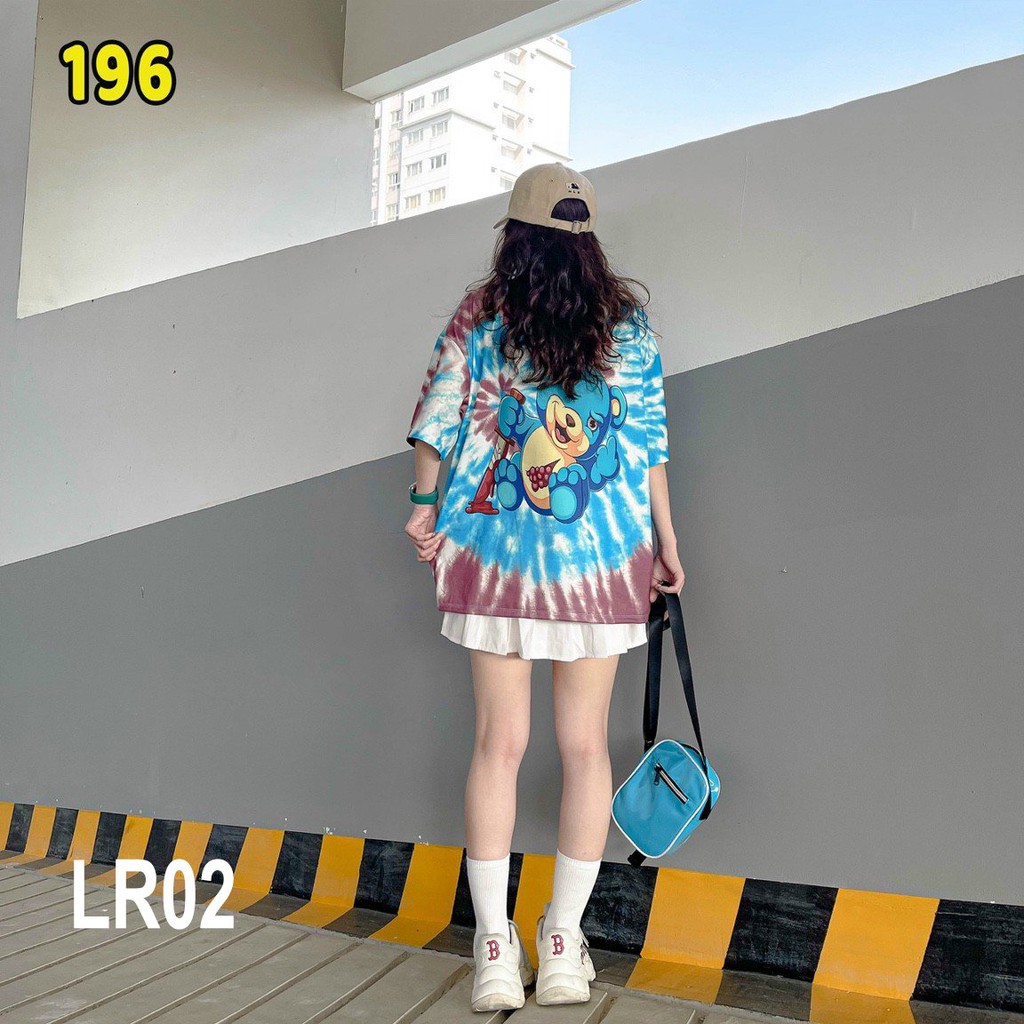 Áo thun loang màu 𝑭𝒓𝒆𝒆𝒔𝒉𝒊𝒑 Áo phông unisex LR02 vải cotton xượt poli co giãn thấm hút tốt, không xù lông