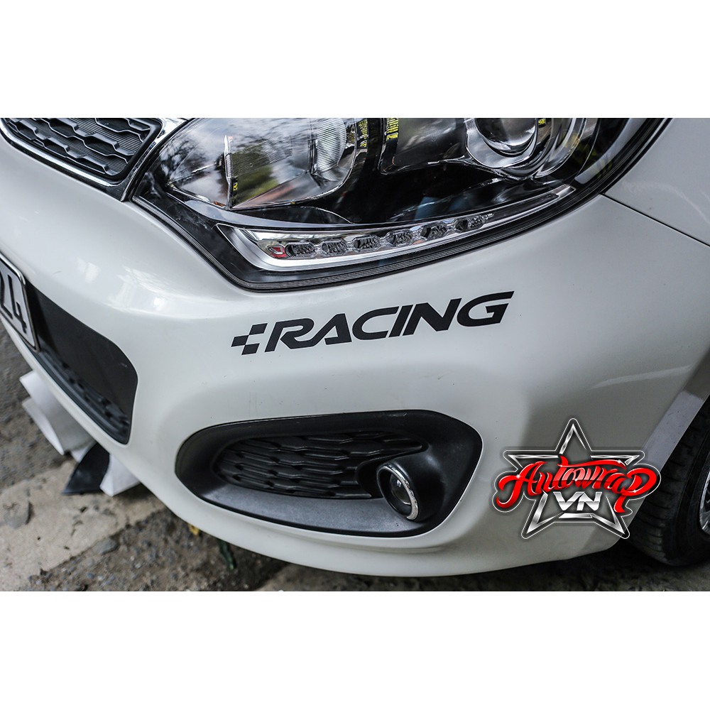 Tem họa tiết xe Rio HatchBack Racing - Tem họa tiết ô tô Kia, tem dán sườn xe thể thao