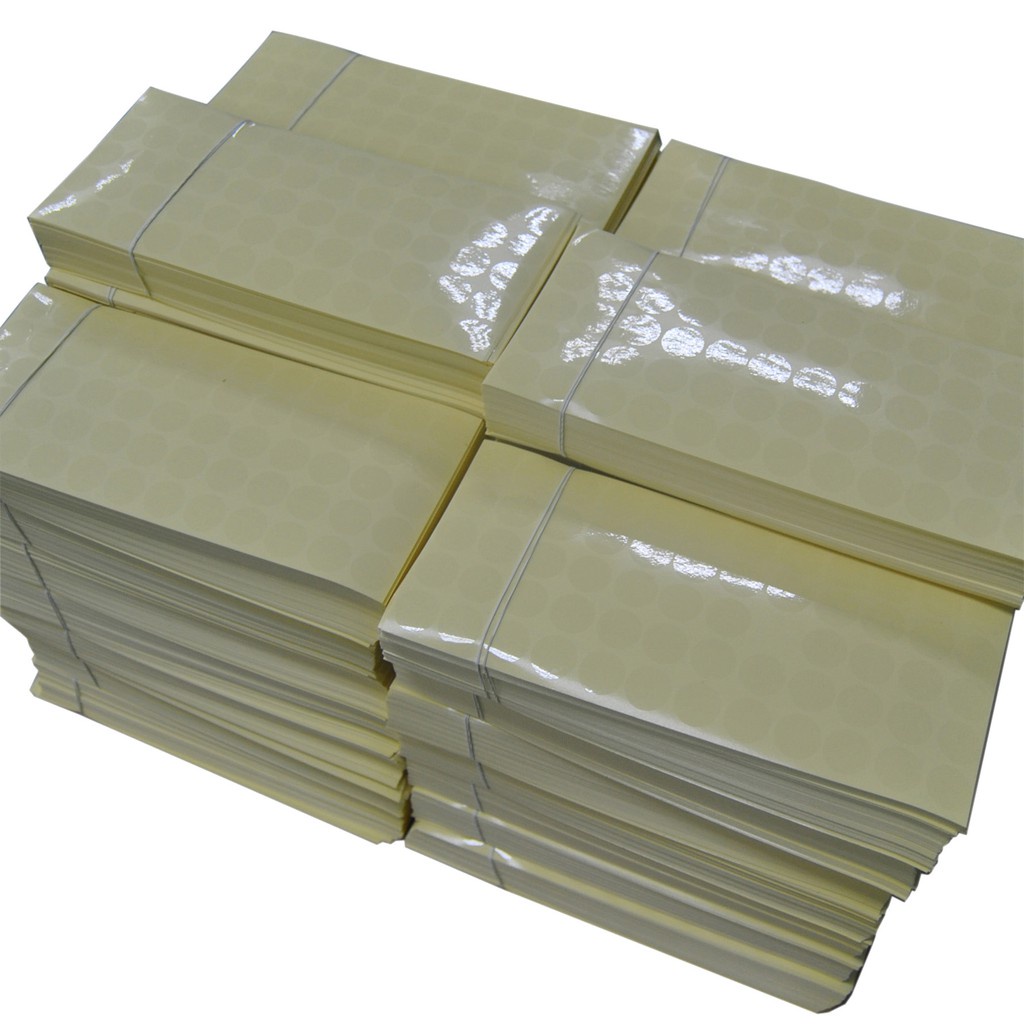 Combo 300 tem niêm phong nilon trong suốt decan dán 1,5cm-3cm, tem dán hộp sản phẩm hình tròn 1,5cm-3cm
