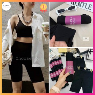 Quần legging lửng đùi nữ ngố mặc nhà, Quần legging nâng mông cạp cao siêu co giãn Rainbow KV15