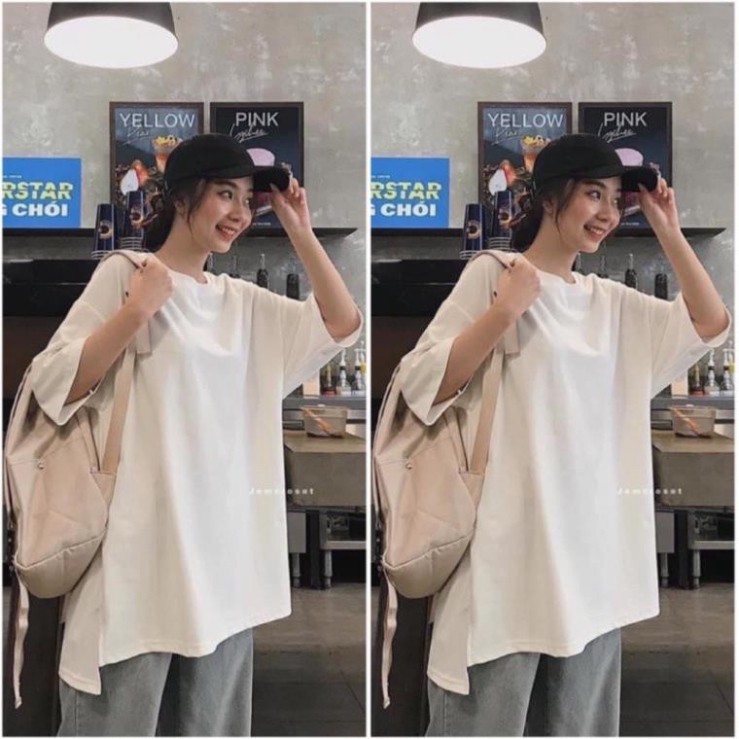 Áo thun trơn nam nữ tay lỡ xẻ vạt giá rẻ form rộng oversize kiểu hàn quốc unisex cao cấp DUKO FASHION AT28 | BigBuy360 - bigbuy360.vn
