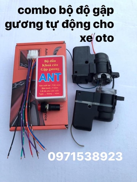 Combo trọn bộ motor gập gương cho xe oto chưa có gập gương