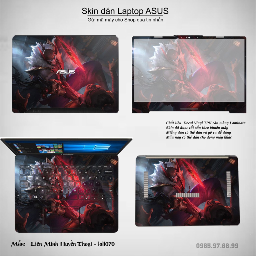 Skin dán Laptop Asus in hình Liên Minh Huyền Thoại _nhiều mẫu 9 (inbox mã máy cho Shop)