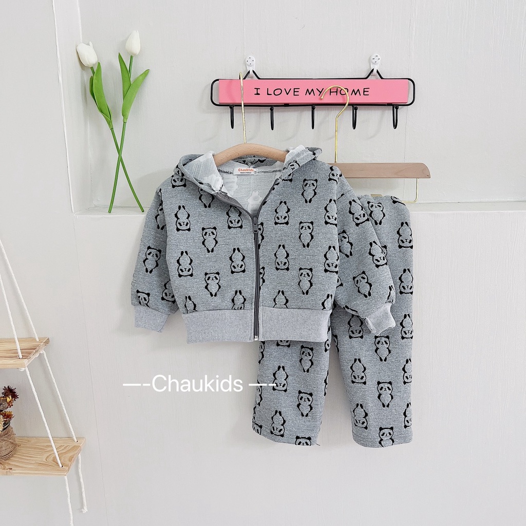 Bộ gấu trúc xám cho bé