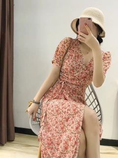 ĐẦM MIDI HOA CỘT NƠ