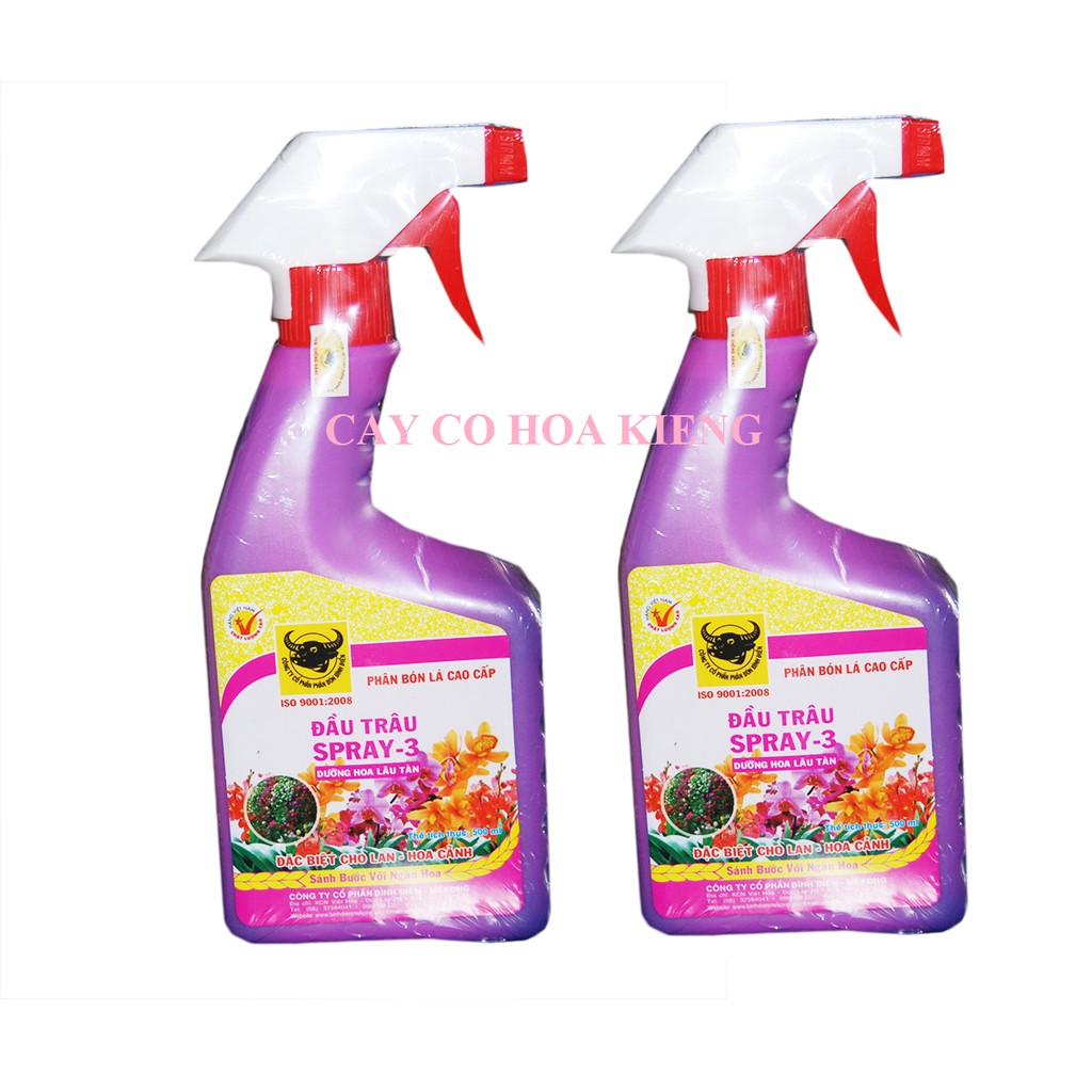 2 CHAI phân bón lá pha sẵn giai đoạn RA HOA cho Hoa lan và cây cảnh Spray 3 500ML