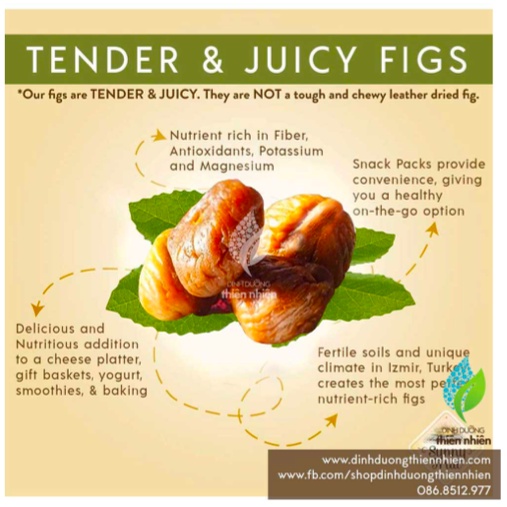 Trái Sung Khô Hữu Cơ Sultana Sunny Fruit Organic Dried Figs