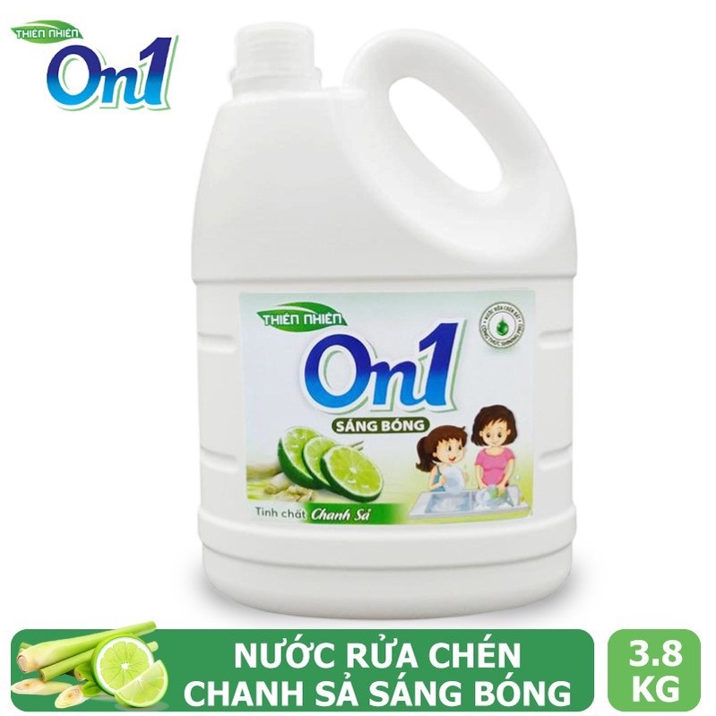 Nước Rửa Chén On1 Hương KIWI 3.8Kg C5ON1, Hương Trà xanh Muối hồng