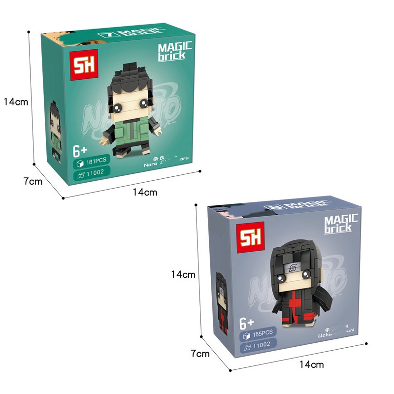 Heng Sanwa Đồ Chơi Khối Lắp Ráp Nhân Vật ninja Hoạt Hình Nhật Bản Đầu Vuông