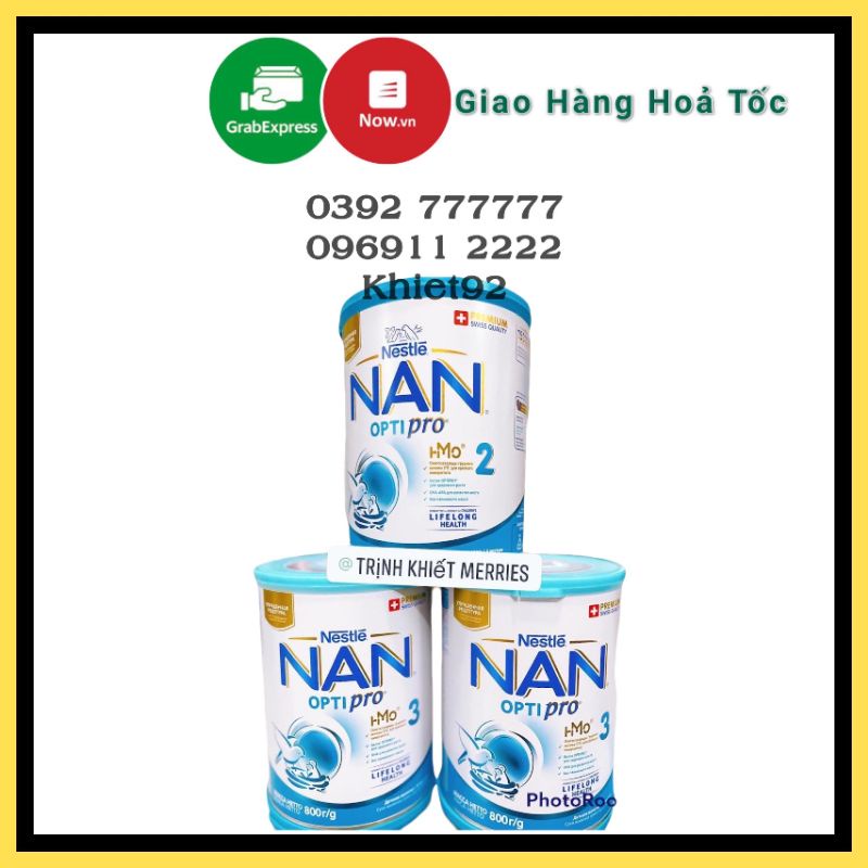 SỮA NAN NGA ĐỦ SỐ 2,3 hộp 800G