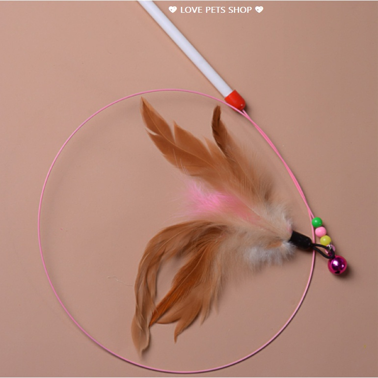 CẦN CÂU MÈO, QUE TRÊU MÈO GẮN LÔNG VŨ VÀ CÁC CON VẬT - LOVE PETS SHOP