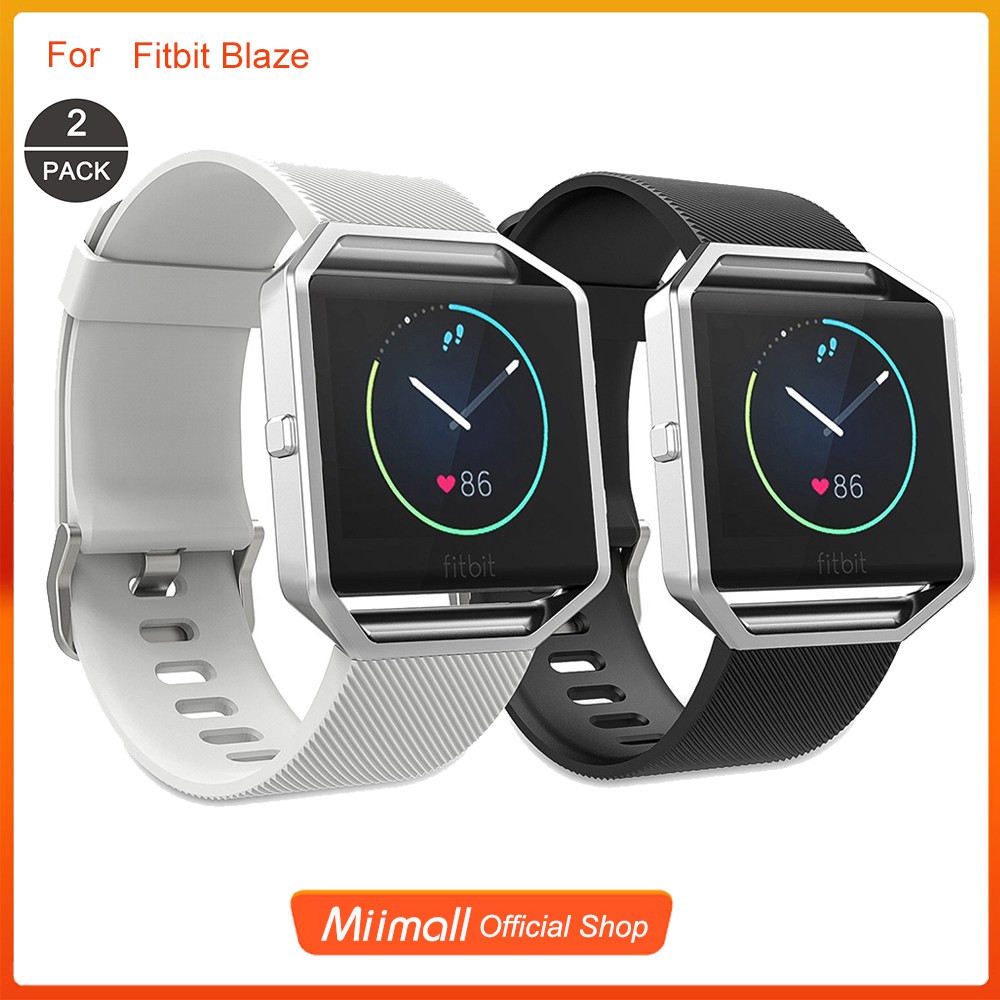 Set 2 Dây Đeo Silicon Thay Thế Cho Đồng Hồ Thông Minh Fitbit Blaze