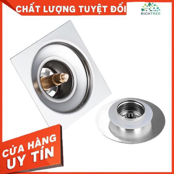 Thoát sàn ngăn mùi Richtree dòng ấn chân, có nắp đậy chống côn trùng tuyệt đối, chất liệu iox304 cho hố 40-90mm