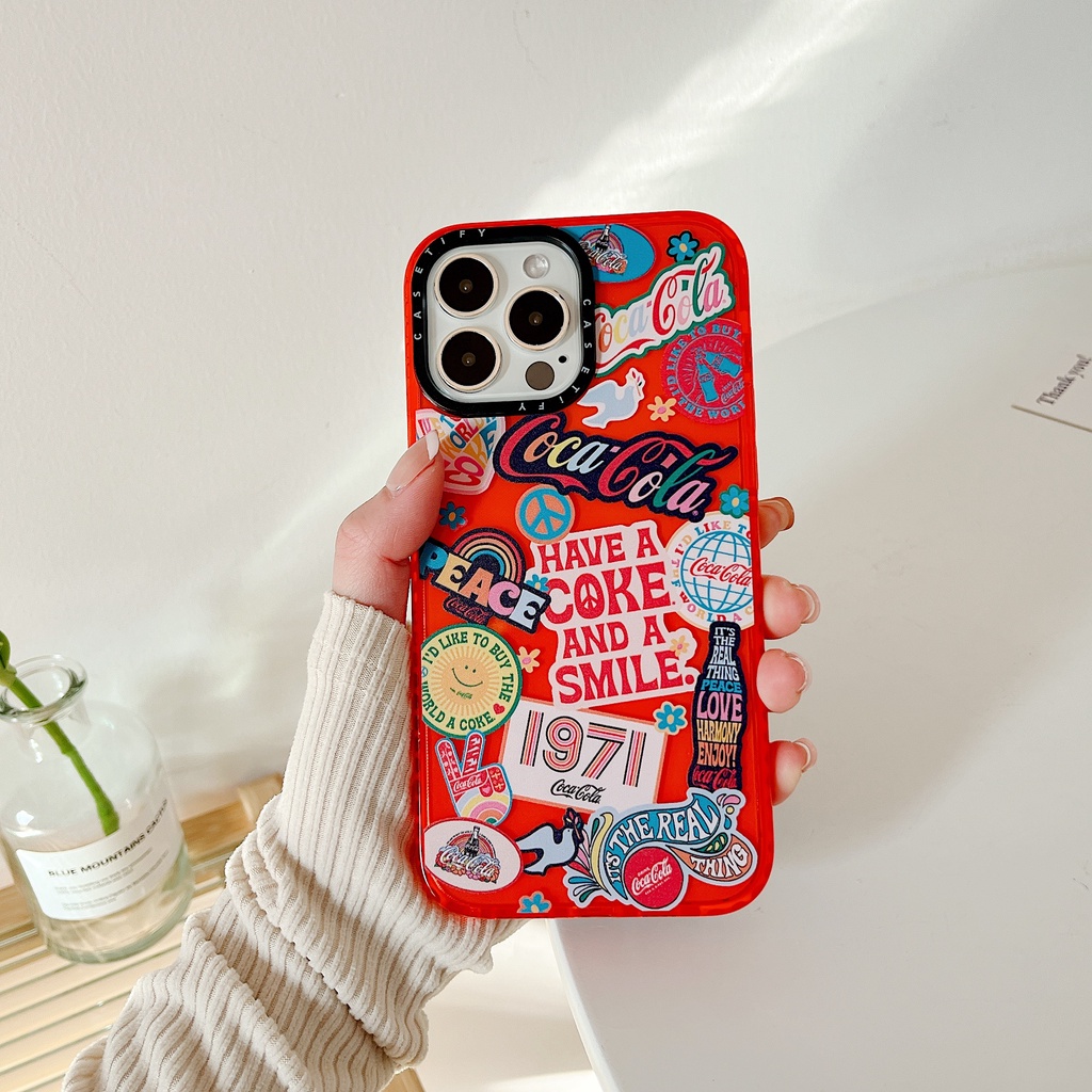 COCA COLA Ốp Điện Thoại TPU Mềm Trong Suốt Chống Sốc Cho iPhone 14 Pro Max 14 Pro 13 Promax 12 Pro Max 11 XR X XS Max 7 / 8 Plus 12
