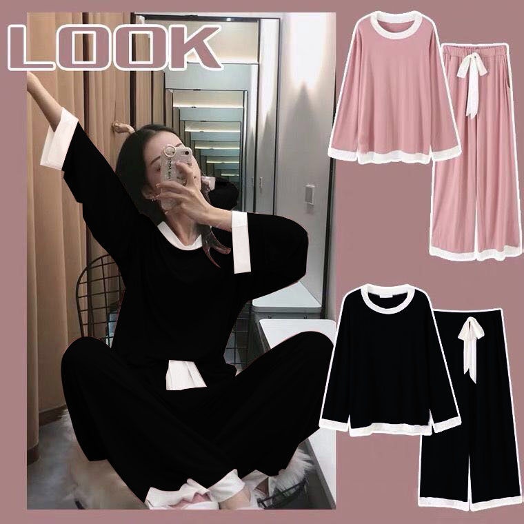 Bộ đồ mặc nhà kẻ sọc thời trang mùa đông cho nữ | BigBuy360 - bigbuy360.vn