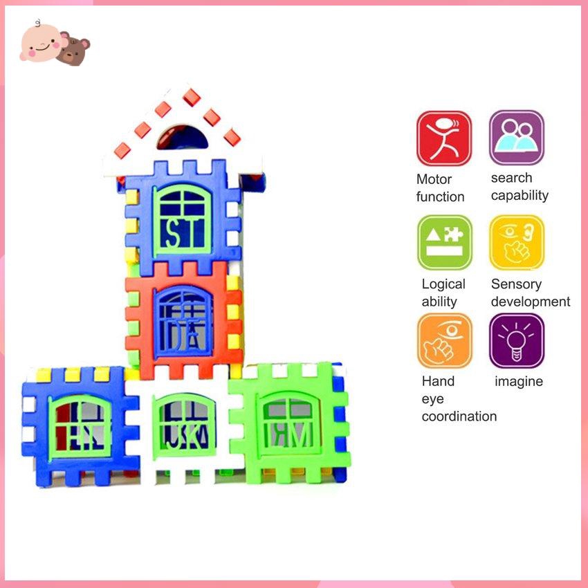 Bộ đồ chơi 24 khối lắp ráp ngôi nhà 3D độc đáo vui nhộn