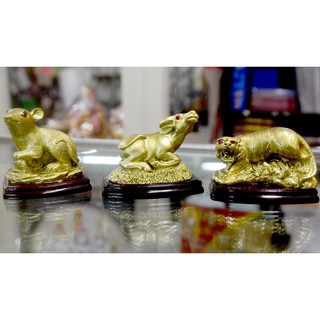 Một tượng con giáp sơn đồng-kèm đế