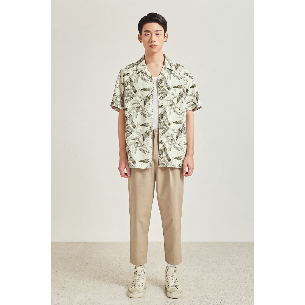 Áo Sơ Mi Ngắn Tay Nam Họa Tiết HIGHWAY MENSWEAR Leafy Cuban Shirt | BigBuy360 - bigbuy360.vn