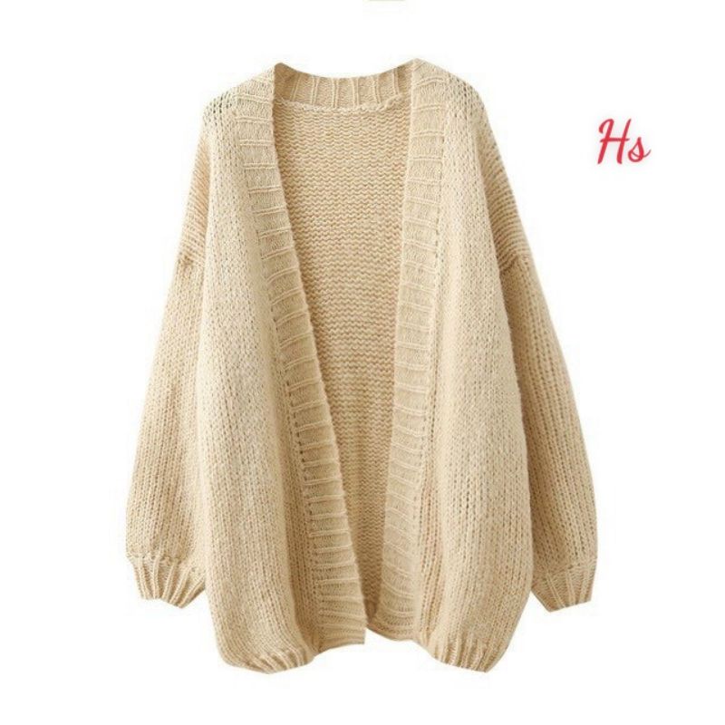 Áo khoác nữ, áo cardigan nữ len dày phom rộng 3 màu G066 | BigBuy360 - bigbuy360.vn
