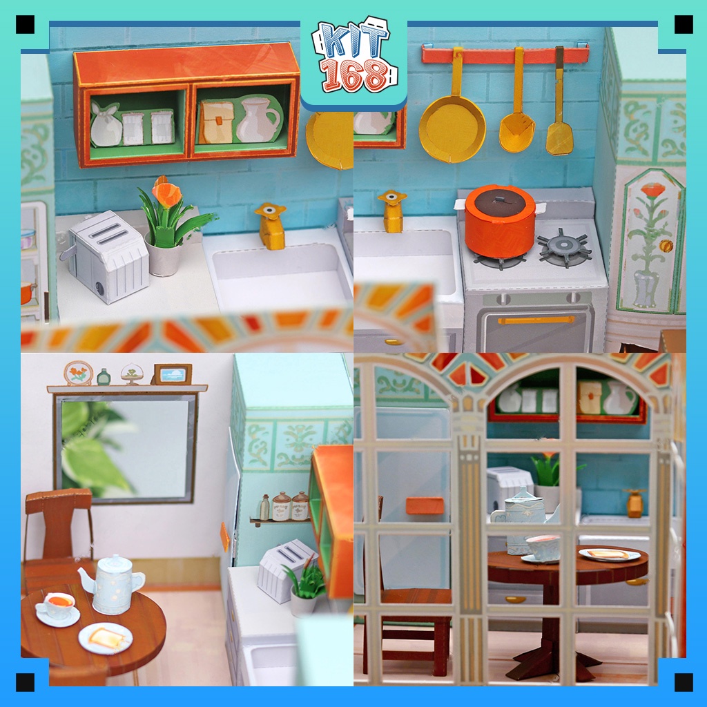 Mô hình giấy kiến trúc Nhà nhỏ xinh xinh