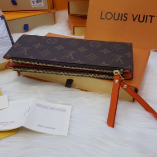 Ví hoa nâu 2 khóa size 20 fullbox