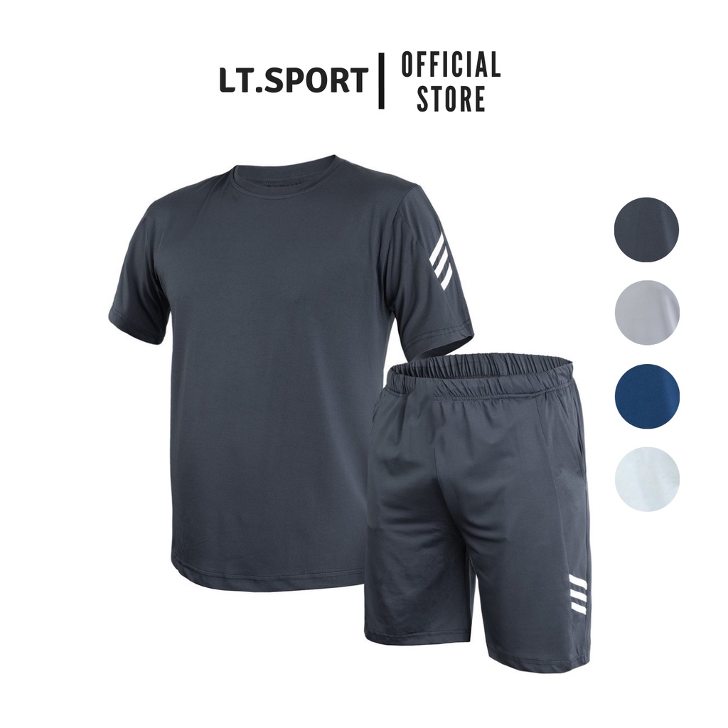 Bộ thể thao nam thun lạnh coolmax co giãn 4 chiều thiết kế trẻ trung năng động cho mùa hè 2022