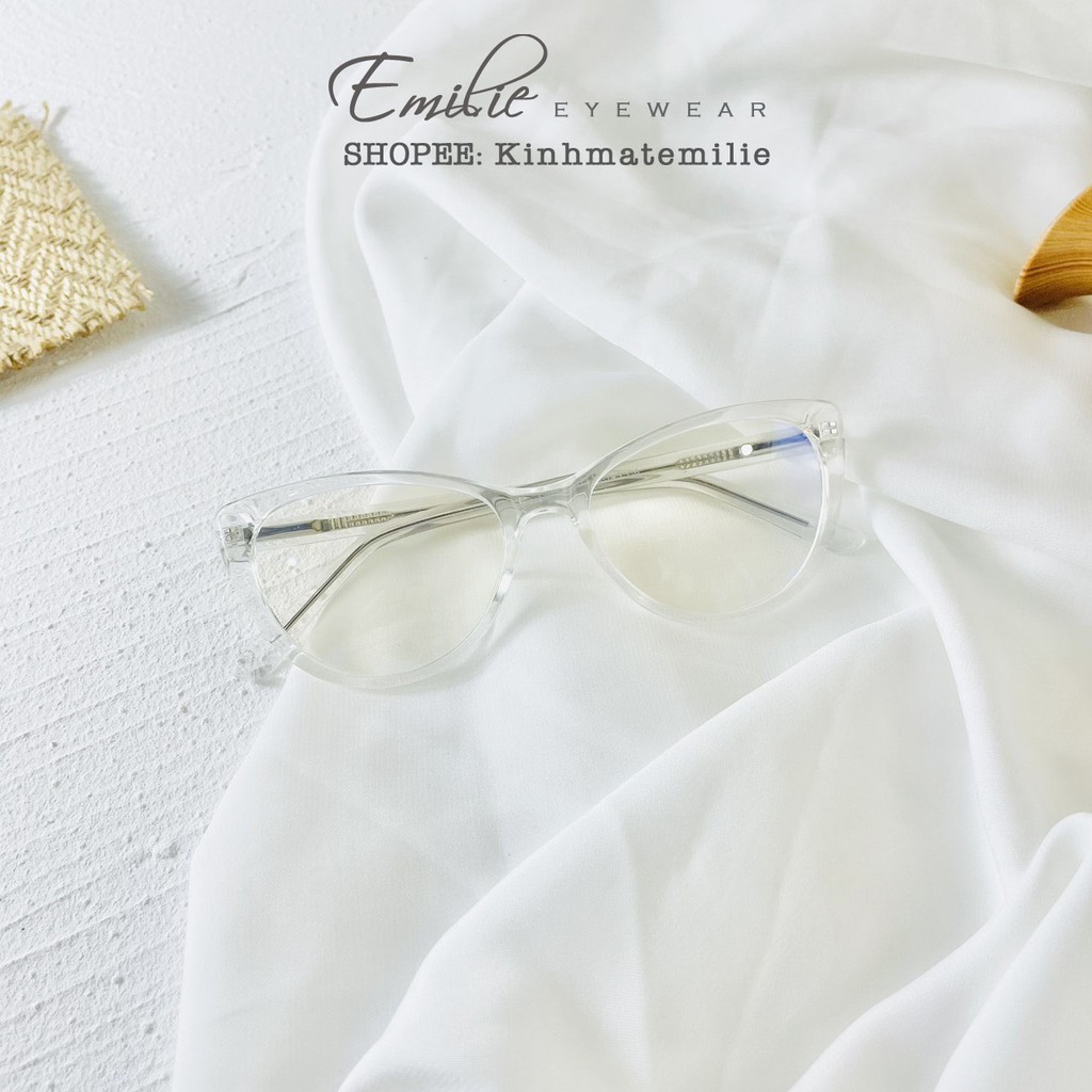 Kính mắt mèo nhựa dẻo càng gập lò xo Emilie eyewear phụ kiện thời trang 8013