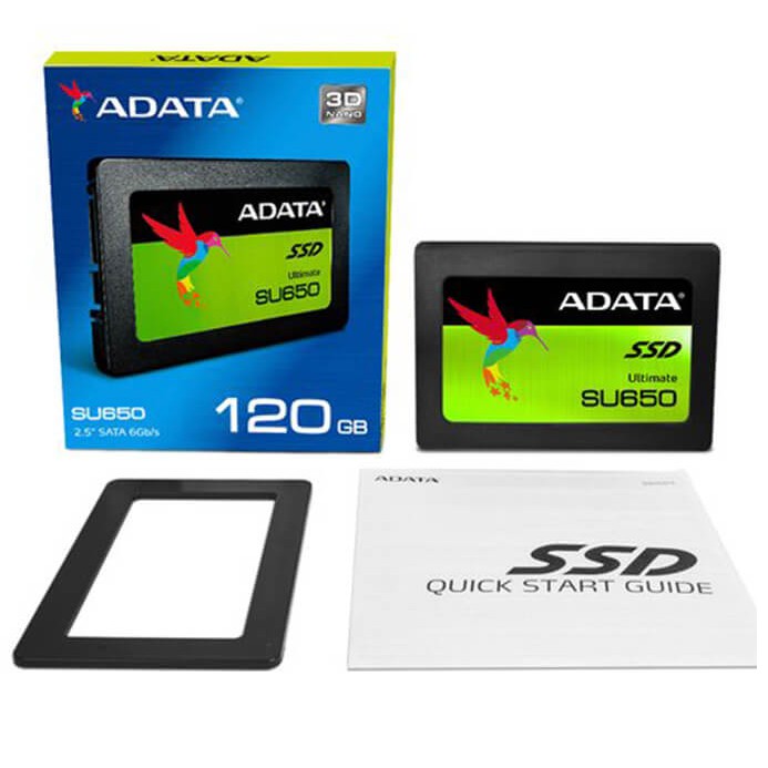 [Mã 66ELHASALE hoàn 7% đơn 500K] Ổ Cứng SSD Adata 120GB, 240GBChính Hãng Sata III SU650 (ASU650SS-120GT-C)